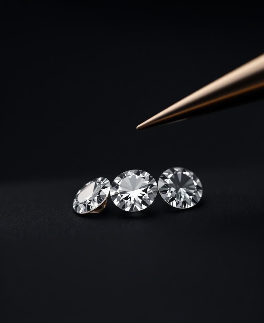 Loose brilliant cut lab-grown diamonds